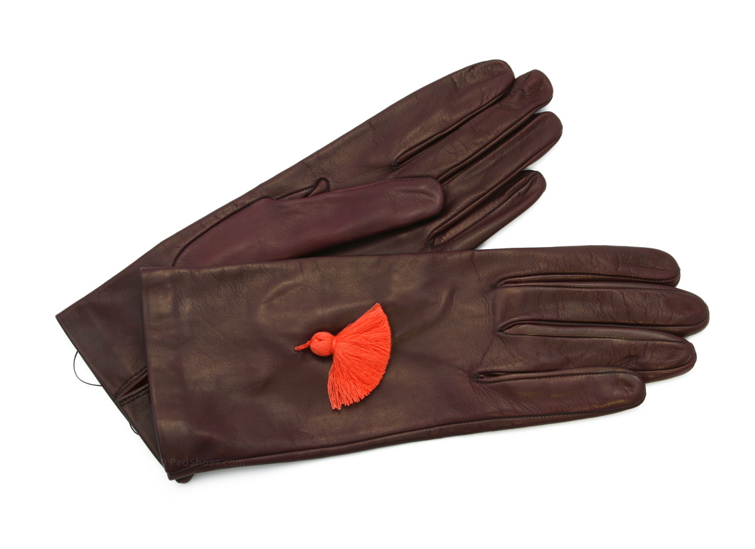 wine leather gloves