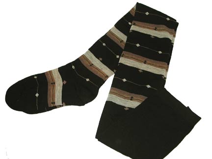 Antipast Wool Tights in Black stripe Ped Shoes Order online or