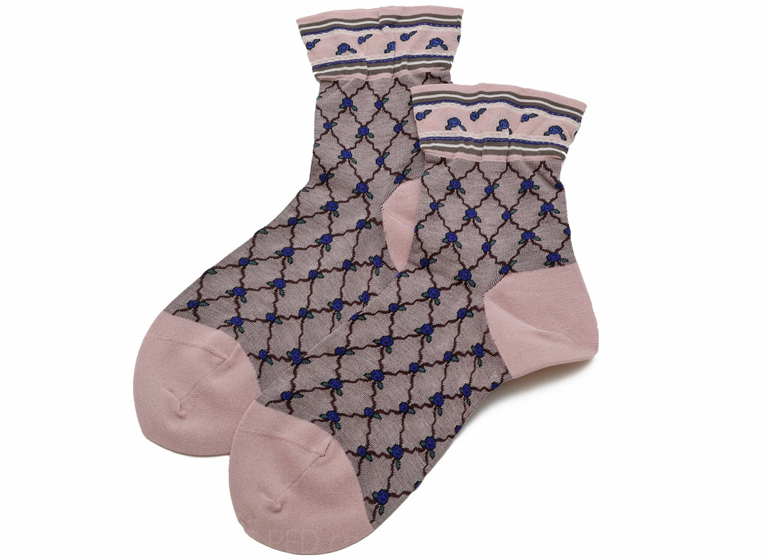 Antipast Rosette Socks in Pink Ped Shoes Order online or