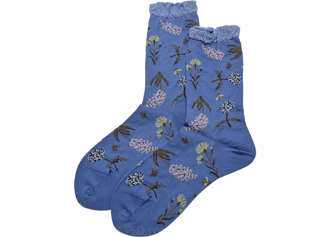 Antipast Bloom Socks in Blue Ped Shoes Order online or 866.700