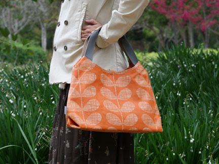 orla kiely orange bag